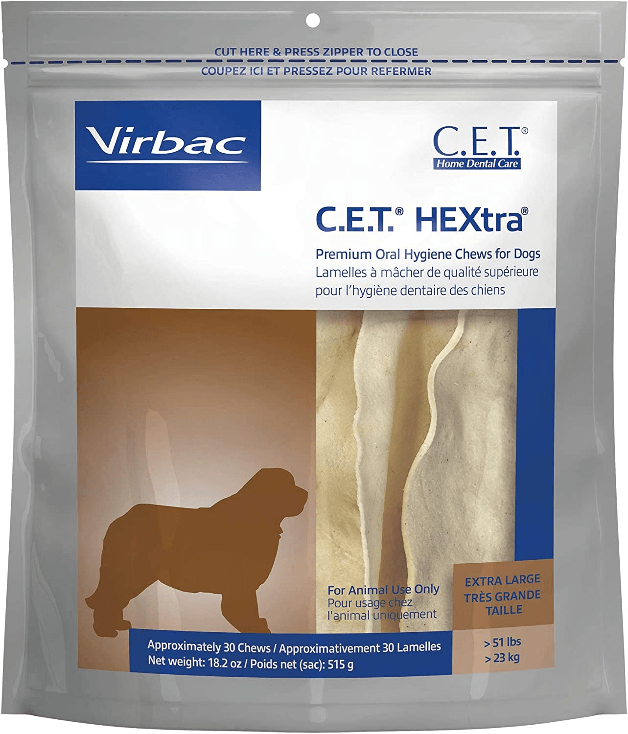 Virbac C.E.T. HEXtra Premium Oral Hygiene Chews Virbac C.E.T. HEXtra Premium Oral Hygiene Chews