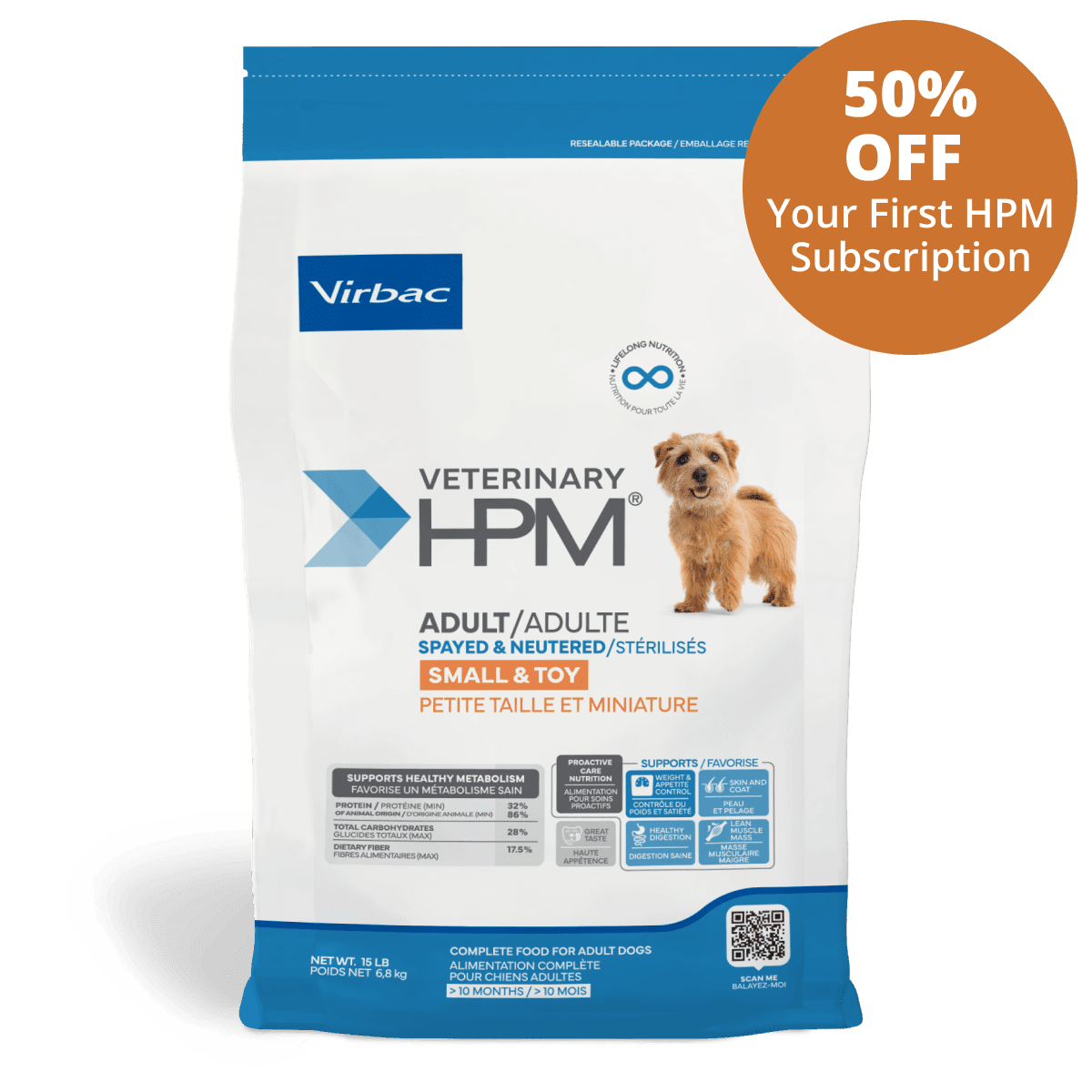 VETERINARY HPM Spay & Neuter Small & Toy Adult Dog Food -